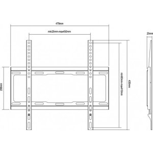 Soporte De Pared Fijo Equip Para Pantalla 32" - 55" Fijo Vesa Max. 400x400 2