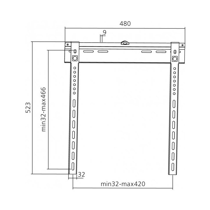 Soporte De Pared Fijo Equip 650320 Para Pantalla 32"- 55" Fijo Slim Distancia A Pared Fijo 9mm Vesa Max 400x400