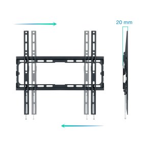 Soporte De Pared Fijo Tooq Lp1070f-b Para Pantalla 32"- 70" Max 45kg Vesa 400x400 2
