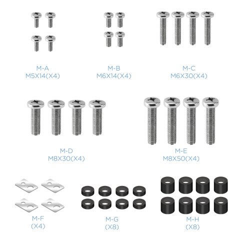 Soporte De Pared Fijo Tooq Lp41130f-b Para Pantalla 60-100" Max. 130kg Vesa Max. 900x600 Negro