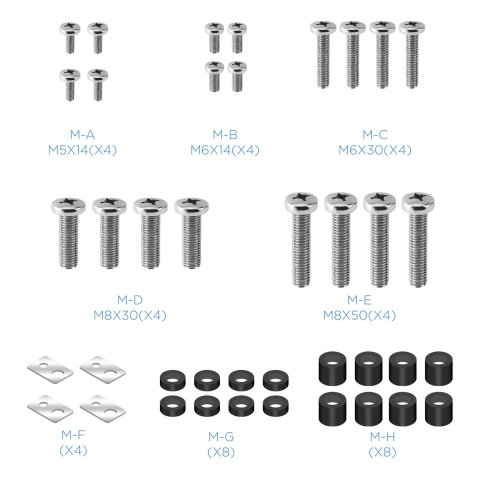 Soporte De Pared Fijo Tooq Lp41100f-b Para Pantalla 60-100" Max. 75kg Vesa Max. 900x600 Negro