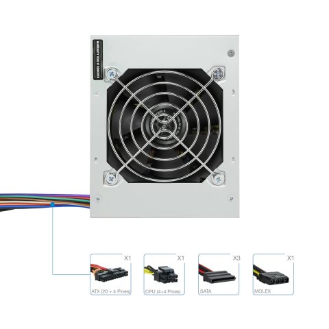 Fuente De Alimentacion Sfx Tooq 500w Tqep-500s-sfx  Ventilador 80mm Medidas 125x100x63 Fuente Destinada A Reparaciones