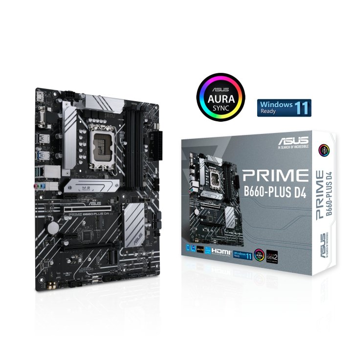 Pb Asus Prime B660-plus D4 Skt 1700 Intel Gen 12º 13º 4xddr4 3200mhz 1hdmi 1vga M.2 Pcie 4.0 Usb-c Usb3.2
