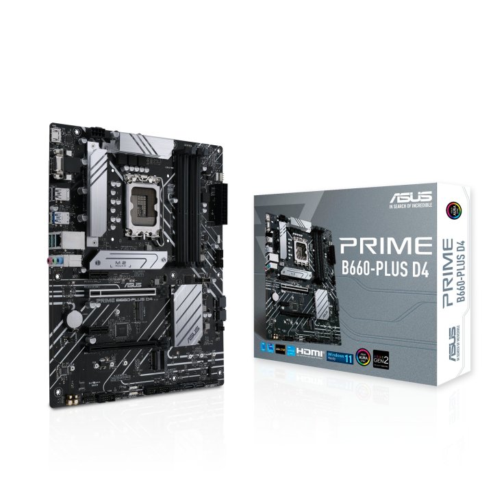 Pb Asus Prime B660-plus D4 Skt 1700 Intel Gen 12º 13º 4xddr4 3200mhz 1hdmi 1vga M.2 Pcie 4.0 Usb-c Usb3.2