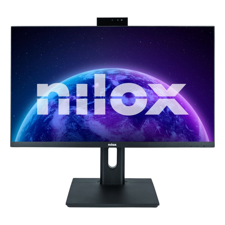Monitor 24" Dp Hdmi Vga Nilox Nxm24regweb01 Ips Fhd 75hz 5ms 250cd m² 2x2w Webcam Vesa 100x100 Negro