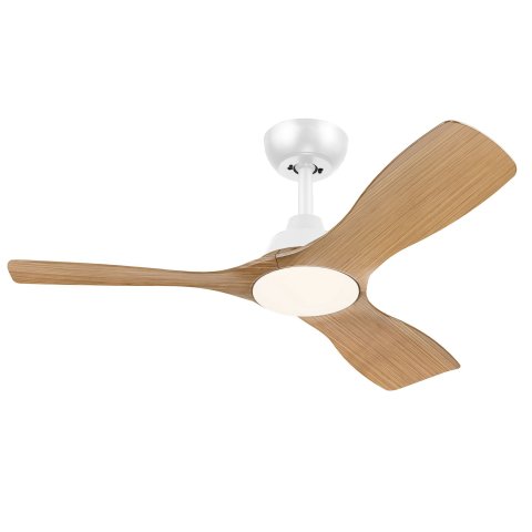 Ventilador De Techo Philips Olas 28+24w Plafon Led 30-43-65k Mando A Distancia Blanco 3 Aspas Madera