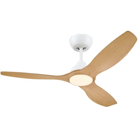 Ventilador De Techo Philips Olas 32+24w Plafon Led 30-43-65k Mando A Distancia Blanco 3 Aspas Madera