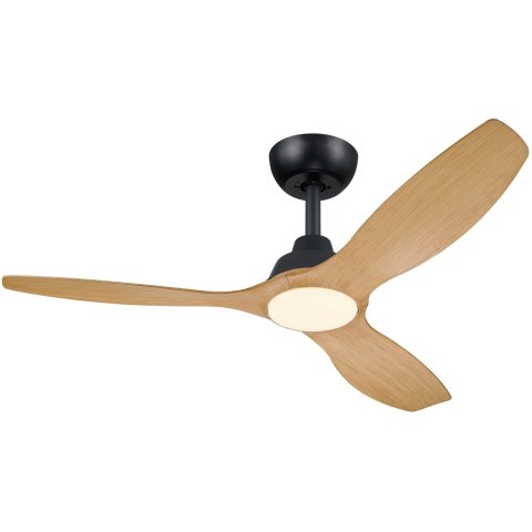 Ventilador De Techo Philips Olas 32+24w Plafon Led 30-43-65k Mando A Distancia Negro 3 Aspas Madera