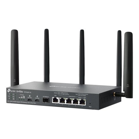 Router Vpn Wifi6 Tp-link Omada Er706wp-4g+ Ax3000 2402mbps 2xnanosim 1xwan Gb 1xsfp Gb 4xlan Gb  
