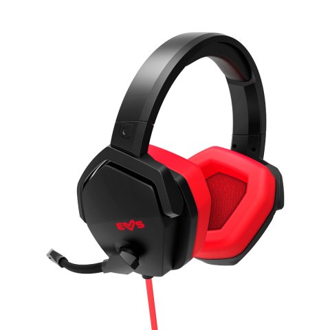 (km0) Headset Gaming Energy Sistem Esg 4 Sorround 7.1 Red Usb Drivers 50mm Micro Ajustable Boom Mic Cash30