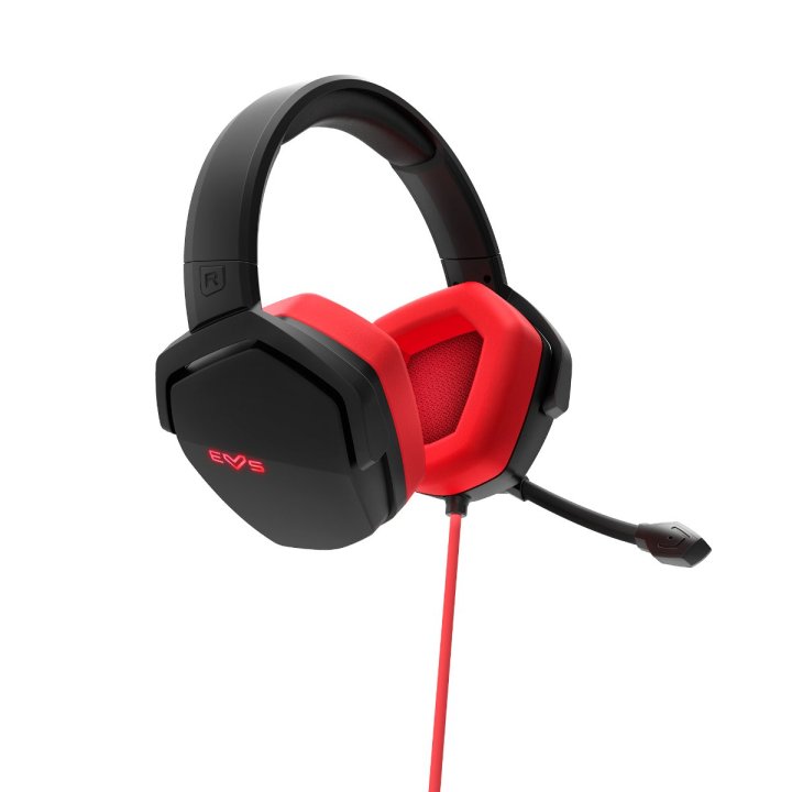(km0) Headset Gaming Energy Sistem Esg 4 Sorround 7.1 Red Usb Drivers 50mm Micro Ajustable Boom Mic Cash30