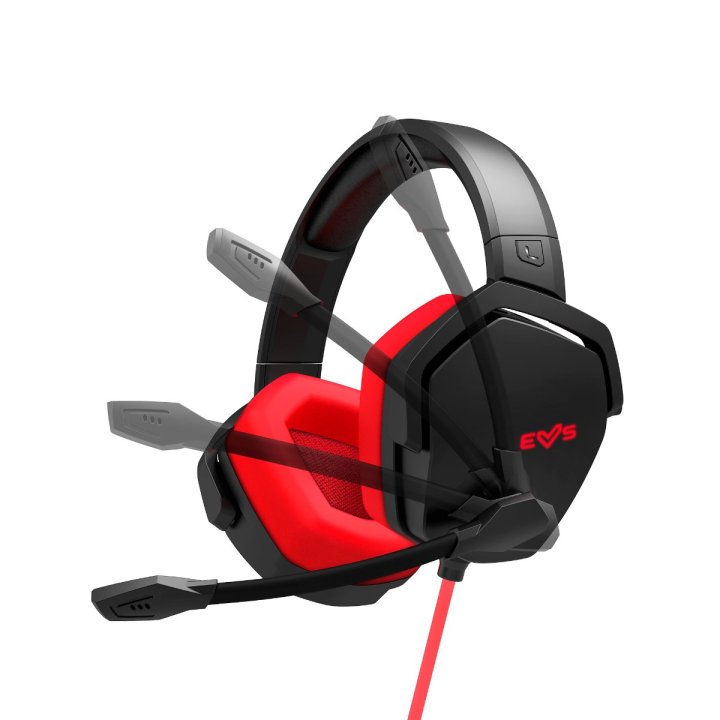 (km0) Headset Gaming Energy Sistem Esg 4 Sorround 7.1 Red Usb Drivers 50mm Micro Ajustable Boom Mic Cash30