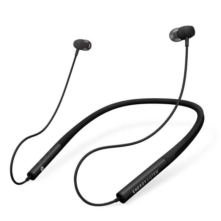 (km0) Auricular Bluetooth Energy System Neckband 3 Intrauditivos Black Banda Con Cierre Magnetico Cash30