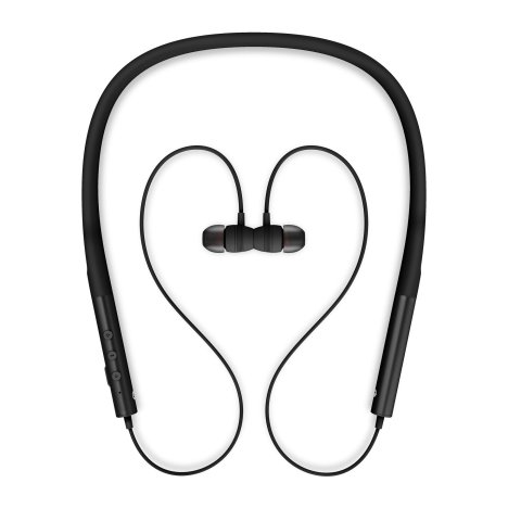 (km0) Auricular Bluetooth Energy System Neckband 3 Intrauditivos Black Banda Con Cierre Magnetico Cash30
