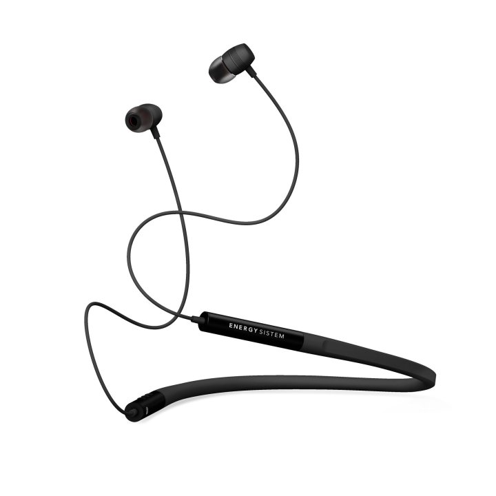 (km0) Auricular Bluetooth Energy System Neckband 3 Intrauditivos Black Banda Con Cierre Magnetico Cash30