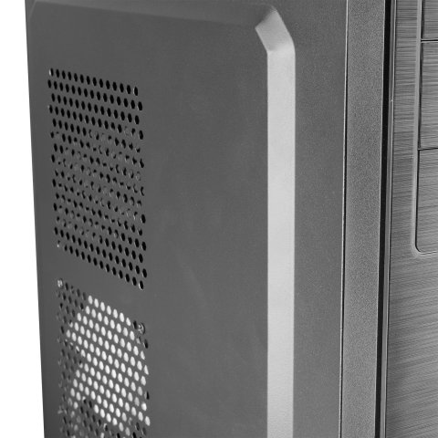 Caja Atx Semitorre Tacens Initiox Black Frontal Con Acabado Aluminio Pulido 2xbahia Externa 5.25" 2xusb 3.0 1xusb 2.0 Sin Fue