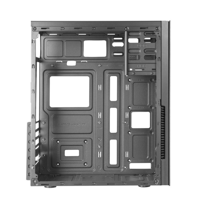 Caja Atx Semitorre Tacens Initiox Black Frontal Con Acabado Aluminio Pulido 2xbahia Externa 5.25" 2xusb 3.0 1xusb 2.0 Sin Fue