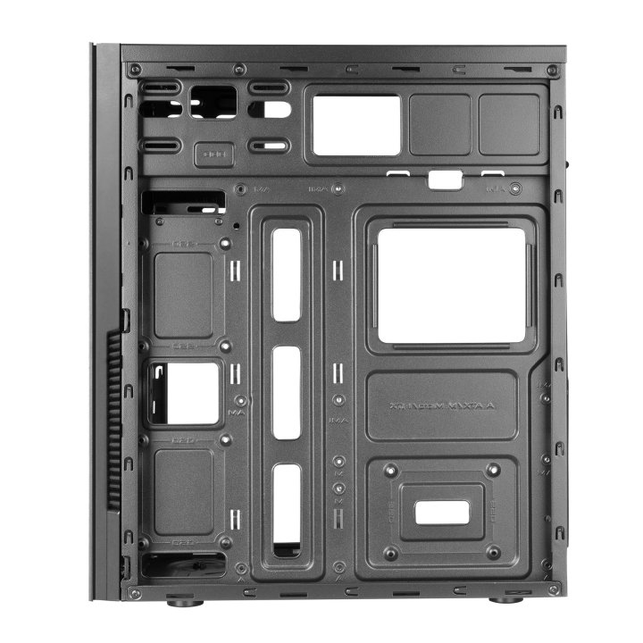 Caja Atx Semitorre Tacens Initiox Black Frontal Con Acabado Aluminio Pulido 2xbahia Externa 5.25" 2xusb 3.0 1xusb 2.0 Sin Fue