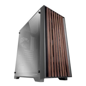 Caja Atx Semitorre Mars Gaming Mcwoodc Madera Y Cristal Cromado 2x3.5 3x2.5 Gpu 365mm