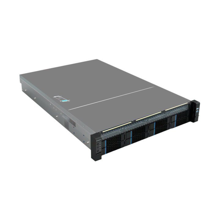Caja Rack 19" Unykach 2u Fuente 2u Mini Redundante Plata Negro 8 Bahias Hot Swap 2xusb3.0 