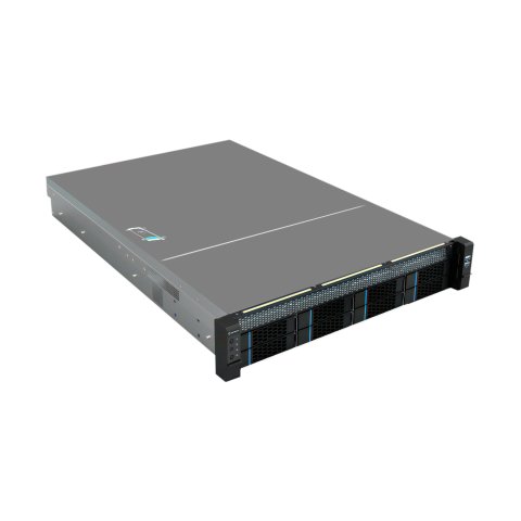 Caja Rack 19" Unykach 2u Fuente 2u Mini Redundante Plata Negro 8 Bahias Hot Swap 2xusb3.0 