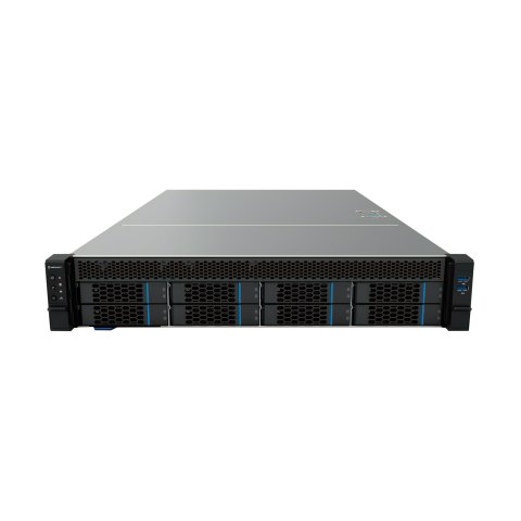Caja Rack 19" Unykach 2u Fuente 2u Mini Redundante Plata Negro 8 Bahias Hot Swap 2xusb3.0 