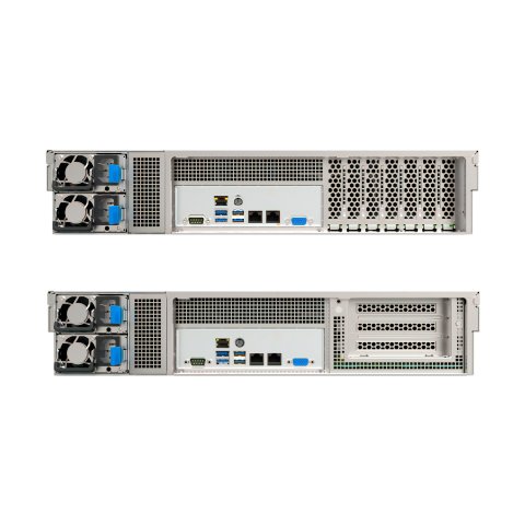 Caja Rack 19" Unykach 2u Fuente 2u Mini Redundante Plata Negro 8 Bahias Hot Swap 2xusb3.0 