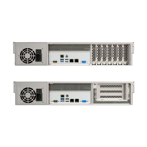 Caja Rack 19" Unykach 2u Fuente 2u Mini Redundante Plata Negro 8 Bahias Hot Swap 2xusb3.0 