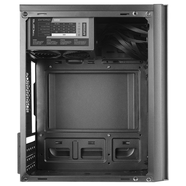 Caja Microatx Tacens Anima Ac6500 Usb3.0 Usb2.0 Frontal Mesh Black Con Fuente De Alimentacion 500w Apiii500si 85% De Eficienc