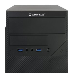 Caja Micro Atx Unykach Aero C20 Color Negro 1 Bahias De 5.25 Usb3.0 Y 2.0 Con Fuente De 500w Indicada Para Reparaciones Y Sub 2