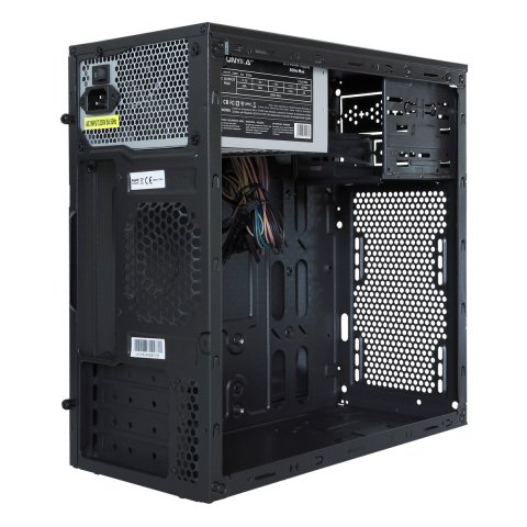 Caja Micro Atx Unykach Aero C20 Color Negro 1 Bahias De 5.25 Usb3.0 Y 2.0 Con Fuente De 500w Indicada Para Reparaciones Y Sub