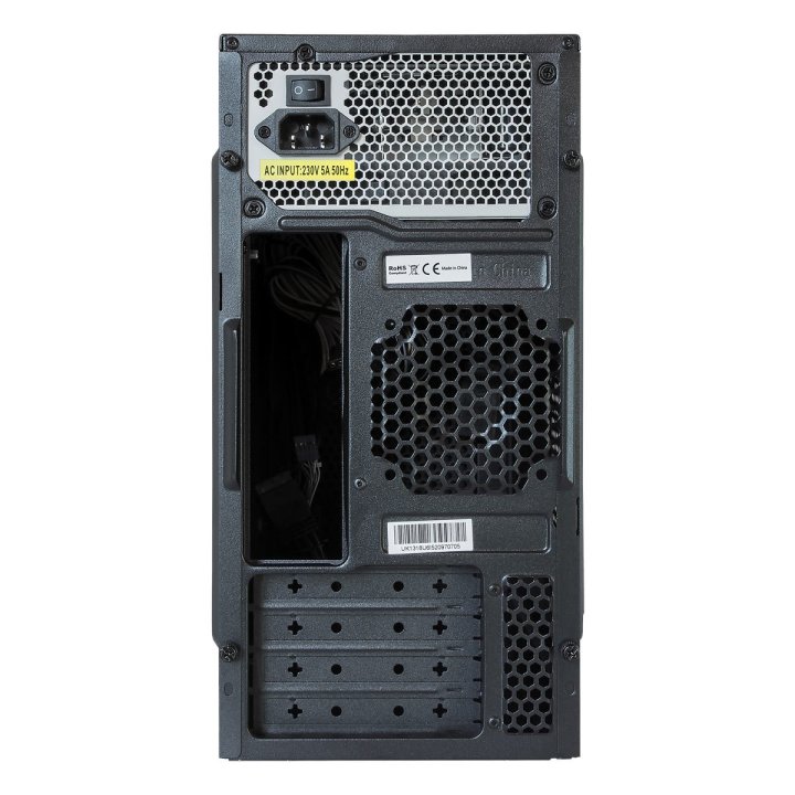 Caja Micro Atx Unykach Aero C20 Color Negro 1 Bahias De 5.25 Usb3.0 Y 2.0 Con Fuente De 500w Indicada Para Reparaciones Y Sub