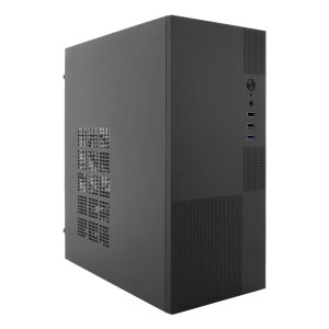 Caja Microatx Coolbox M440 Gpu 250mm 1x3.5 1x2.5 Fuente 500w Color Negro
