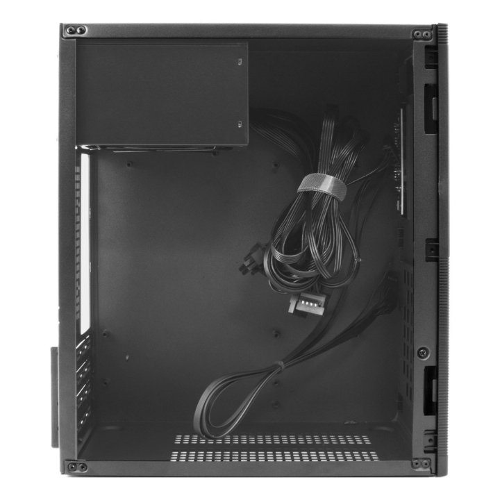 Caja Microatx Coolbox M440 Gpu 250mm 1x3.5 1x2.5 Fuente 500w Color Negro