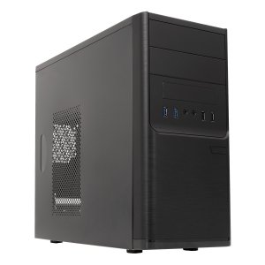 Caja Micro Atx Unyka Matx Dark Shadow Caja Negra Con 2 Bahías De 5.1 4 Con F.a 300w 85% Ee 