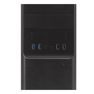 Caja Micro Atx Unyka Matx Dark Shadow Caja Negra Con 2 Bahías De 5.1 4 Con F.a 300w 85% Ee  2