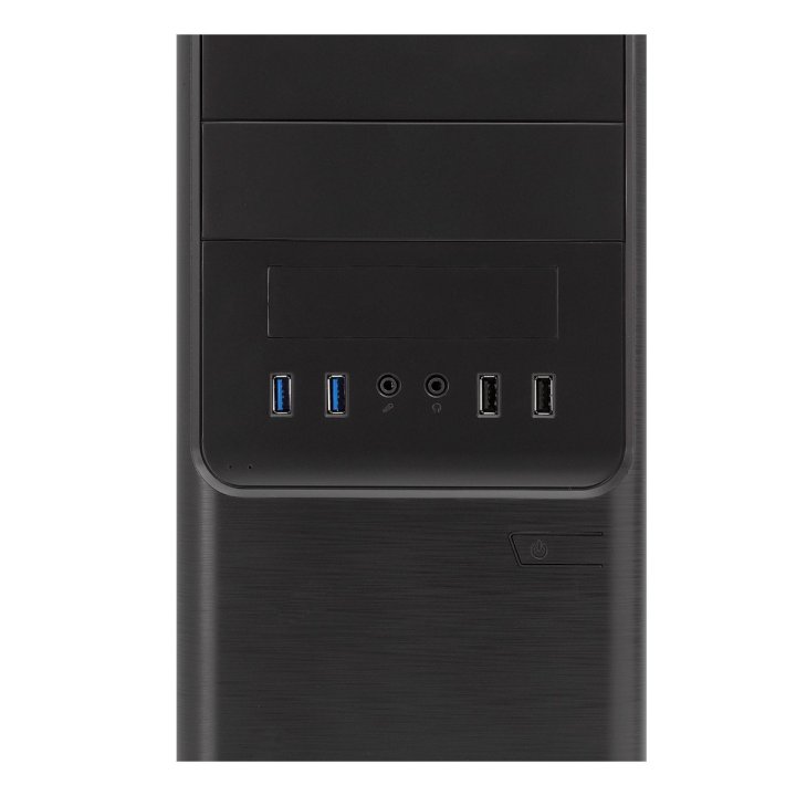 Caja Micro Atx Unyka Matx Dark Shadow Caja Negra Con 2 Bahías De 5.1 4 Con F.a 300w 85% Ee 