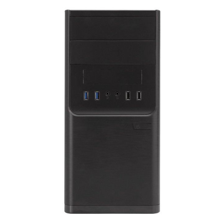 Caja Micro Atx Unyka Matx Dark Shadow Caja Negra Con 2 Bahías De 5.1 4 Con F.a 300w 85% Ee 