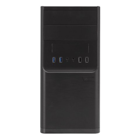 Caja Micro Atx Unyka Matx Dark Shadow Caja Negra Con 2 Bahías De 5.1 4 Con F.a 300w 85% Ee 