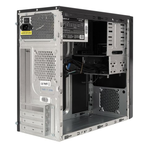 Caja Micro Atx Unyka Matx Dark Shadow Caja Negra Con 2 Bahías De 5.1 4 Con F.a 300w 85% Ee 