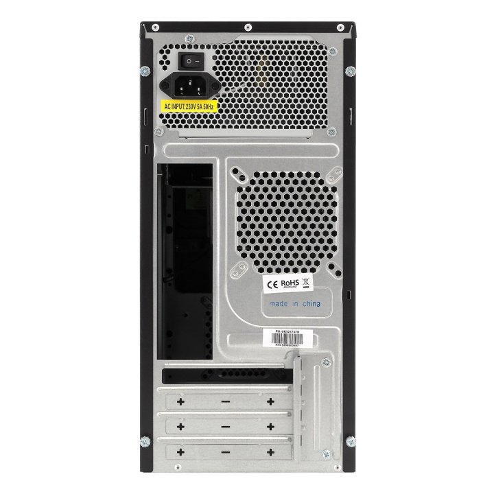 Caja Micro Atx Unyka Matx Dark Shadow Caja Negra Con 2 Bahías De 5.1 4 Con F.a 300w 85% Ee 