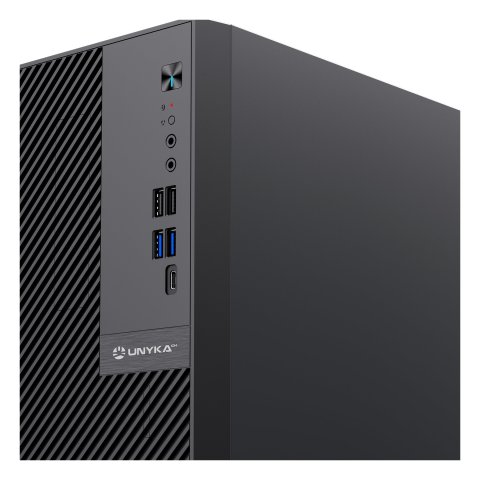 Caja Micro Atx Unykach Numen 500 Pro Type C Color Negro Sin Fuente De Alimentacion
