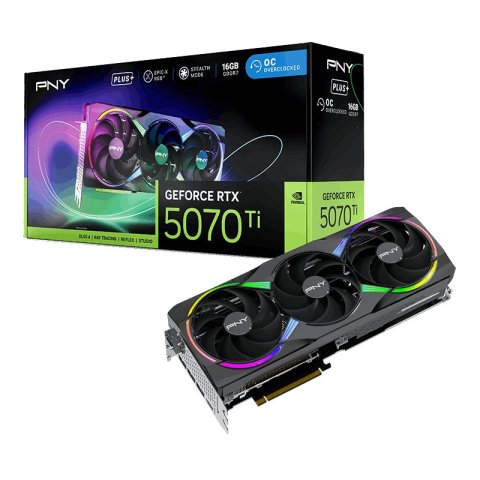 Vga Pny Geforce Rtx 5070 Ti Epic-x Rgb 16gb Gddr7 256 Bit Cuda 8960 3xdp 1xhdmi Tdp 300w Triple Fan