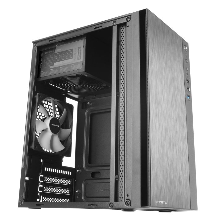 Caja Microatx Tacens Anima Acx Premium Black Usb3.0 Ventilador Traser 12cm Con Fuente De Alimentacion 500w