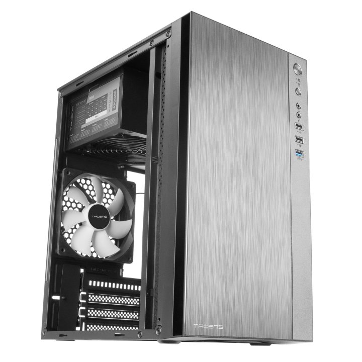 Caja Microatx Tacens Anima Acx Premium Black Usb3.0 Ventilador Traser 12cm Con Fuente De Alimentacion 500w