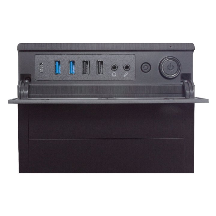 Caja Micro Atx Unykach Caviar 6k Pro Evo Type C Matx Caja Negra Con Frontal Cepillado Conectores Usb 2.0 3.0 Y Type-c Sin Fue