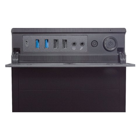 Caja Micro Atx Unykach Caviar 6k Pro Evo Type C Matx Caja Negra Con Frontal Cepillado Conectores Usb 2.0 3.0 Y Type-c Sin Fue