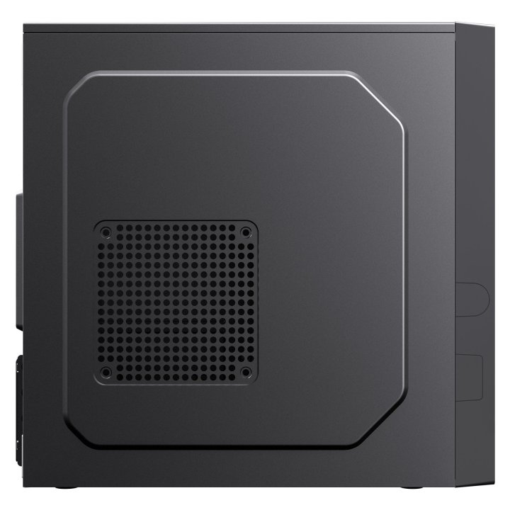 Caja Micro Atx Unykadch Aero C12 Frontal Imitacion Aluminio Cepillado Color Negro Sin Fuente De Alimentacion