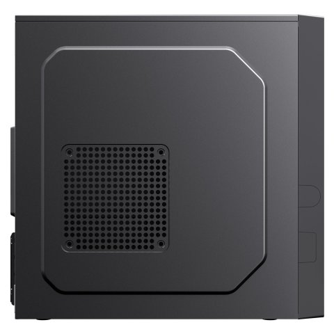 Caja Micro Atx Unykadch Aero C12 Frontal Imitacion Aluminio Cepillado Color Negro Sin Fuente De Alimentacion