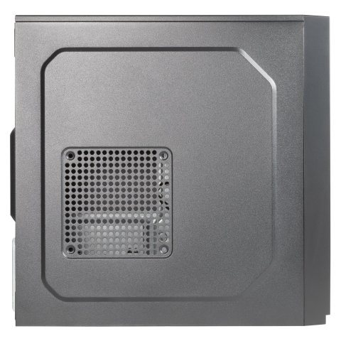 Caja Micro Atx Unyka Aero C11 Black Frontal Con Efecto Aluminio Cepillado Bahias Frontales 2x 3.5" Y 2.5" Sin Fuente De Alime